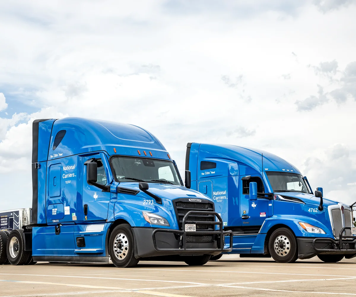 New National Carriers Freightliner Cascadia and Kenworth T680 trucks